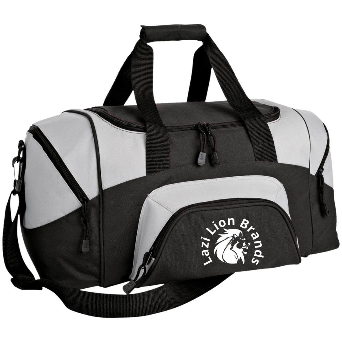 BG990S Small Colorblock Sport Duffel Bag with White Lettering