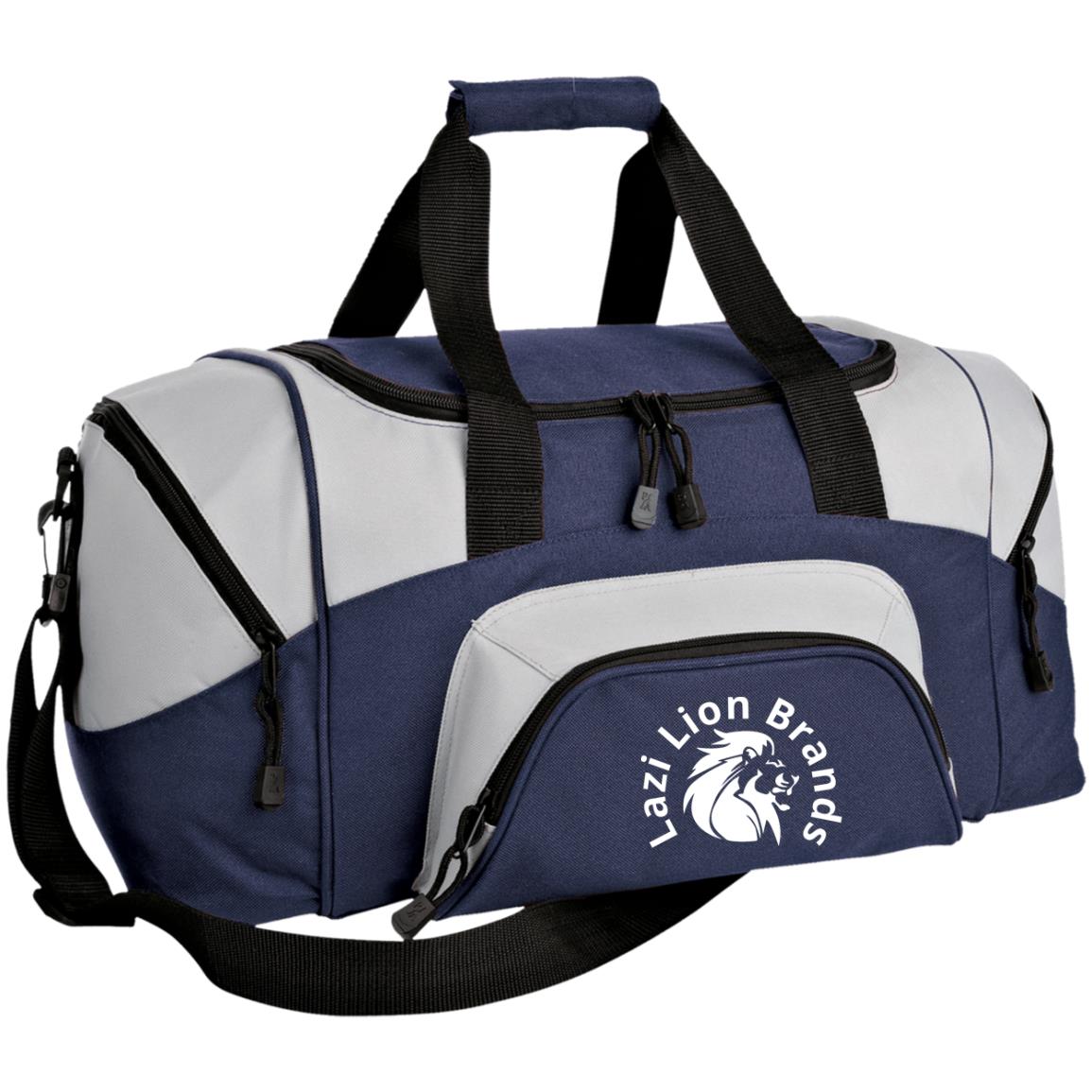 BG990S Small Colorblock Sport Duffel Bag with White Lettering