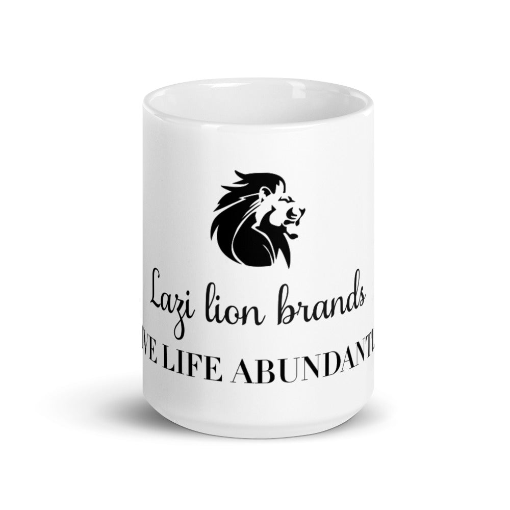 White glossy mug