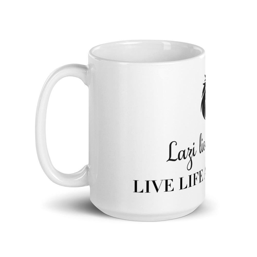 White glossy mug