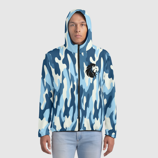 Blue Camoflage  Mens Windbreaker