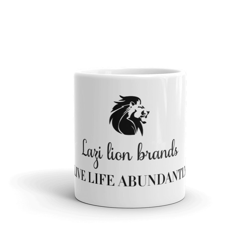 White glossy mug
