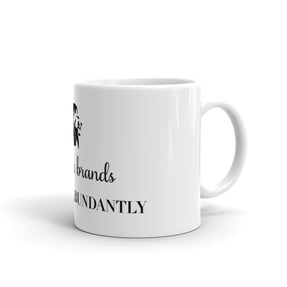 White glossy mug