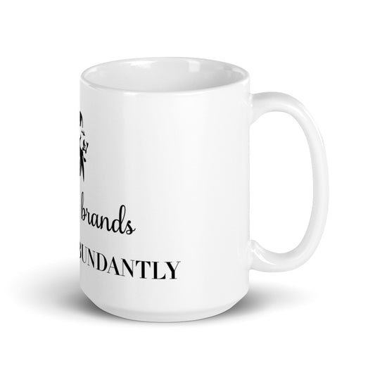 White glossy mug