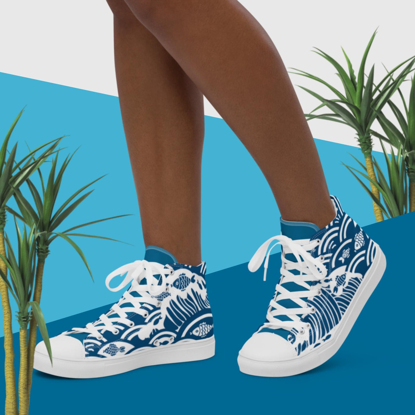 Women’s high top canvas shoes