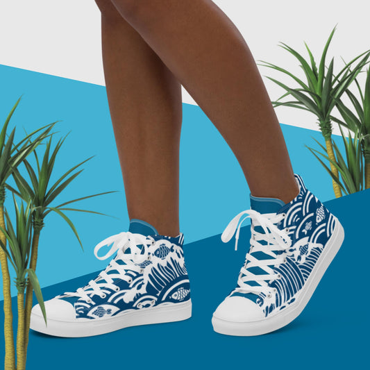 Women’s high top canvas shoes