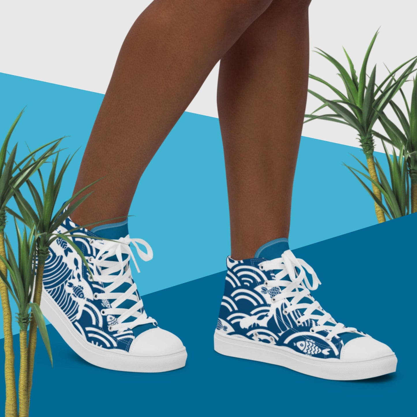 Women’s high top canvas shoes